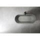 Ванна из литьевого мрамора AltroBagno Bruna AltroBagnoBruna090204CementGrey 170x75 см, отдельностоящая, серый цемент