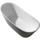 Ванна из литьевого мрамора AltroBagno Fiorina AltroBagnoFiorina090220CementGrey&White 170x75 см, отдельностоящая, белый/серый цемент