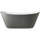 Ванна из литьевого мрамора AltroBagno Fiorina AltroBagnoFiorina090220CementGrey&White 170x75 см, отдельностоящая, белый/серый цемент