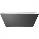 Ванна из литьевого мрамора AltroBagno Francesca AltroBagnoFrancesca090105CementGrey&White 170x75 см, отдельностоящая, белый/серый цемент