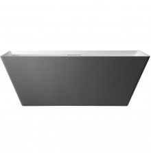 Ванна из литьевого мрамора AltroBagno Francesca AltroBagnoFrancesca090105CementGrey&White 170x75 см, отдельностоящая, белый/серый цемент