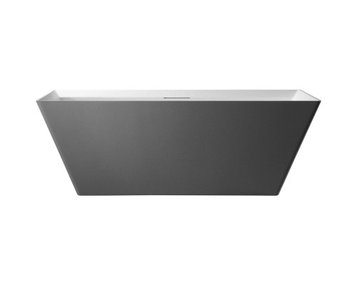 Ванна из литьевого мрамора AltroBagno Francesca AltroBagnoFrancesca090105CementGrey&White 170x75 см, отдельностоящая, белый/серый цемент