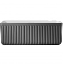 Ванна из литьевого мрамора AltroBagno Cinzia AltroBagnoCinzia090110CementGrey&White 170x75 см, отдельностоящая, белый/серый цемент