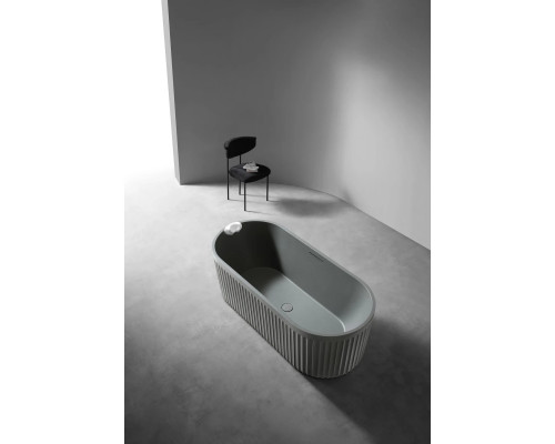 Ванна из литьевого мрамора AltroBagno Gianni AltroBagnoGianni090214CementGrey 170x75 см, отдельностоящая, серый цемент