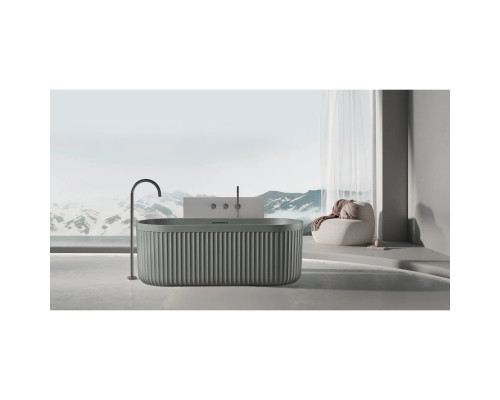 Ванна из литьевого мрамора AltroBagno Gianni AltroBagnoGianni090214CementGrey 170x75 см, отдельностоящая, серый цемент