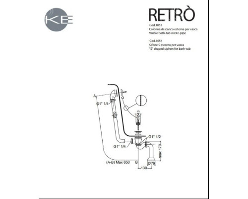 Приобрести Ванна из литого мрамора 170х77см Kerasan Retro 105591 в магазине сантехники Santeh-Crystal.ru