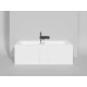 Ванна из литьевого мрамора Salini S-Stone Orlanda Axis 103223M 170x75 см, белый матовый