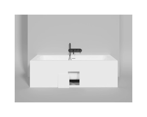 Ванна из литьевого мрамора Salini S-Stone Orlanda Axis Kit 103321M 191,1x80,5 см, белый матовый