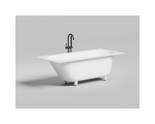 Ванна из литьевого мрамора Salini S-Sense Ornella Kit 102411M 170x75 см, белый матовый