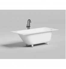 Ванна из литьевого мрамора Salini S-Sense Ornella Kit 102414G 170x80 см, белый глянец