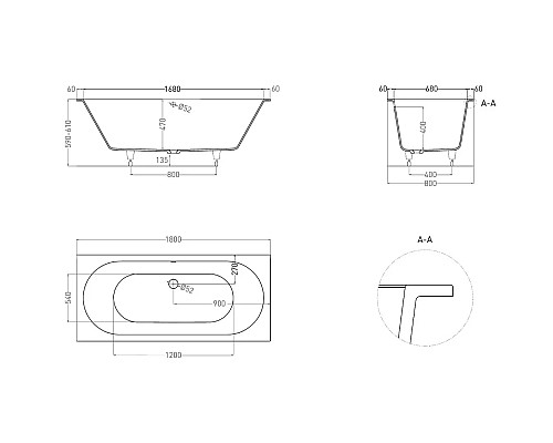 Santeh-Crystal.ru: Ванна из литьевого мрамора 180x80 см Salini S-Sense Ornella Axis 103411G Заказать Ванна из литьевого мрамора 180x80 см Salini S-Sense Ornella Axis 103411G в магазине сантехники Santeh-Crystal.ru