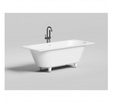 Ванна из литьевого мрамора Salini S-Stone Ornella Axis Kit 103521M 180x80 см, белый матовый