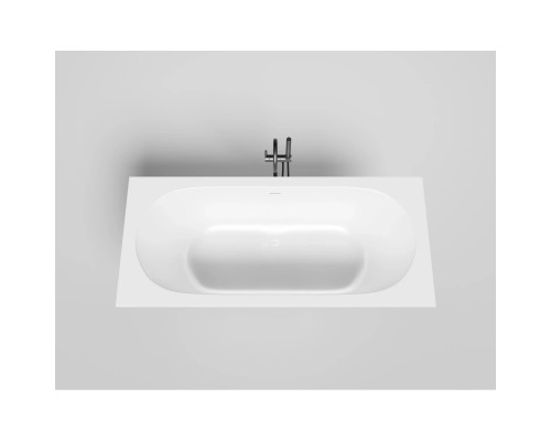 Ванна из литьевого мрамора Salini S-Stone Ornella Axis Kit 103521M 180x80 см, белый матовый