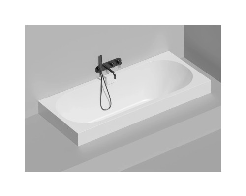 Ванна из литьевого мрамора Salini S-Stone Ornella Axis Kit 103521M 180x80 см, белый матовый