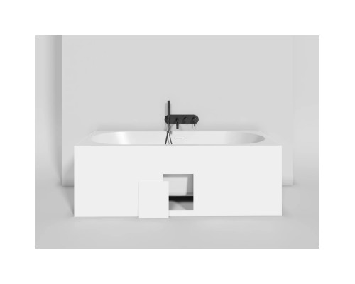 Ванна из литьевого мрамора Salini S-Stone Ornella Axis Kit 103521M 180x80 см, белый матовый