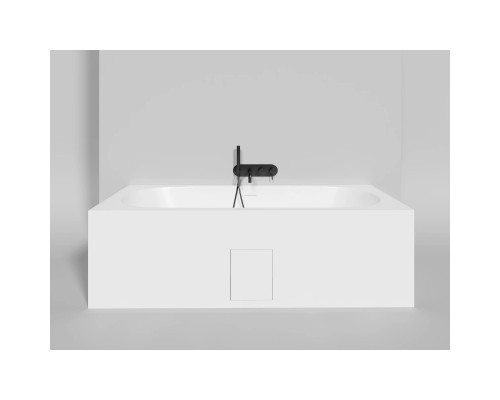 Ванна из литьевого мрамора Salini S-Stone Ornella Axis Kit 103522M 190,5x90,5 см, белый матовый