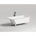 Ванна из литьевого мрамора Salini S-Sense Cascata 104213M 180x80 см, белый матовый