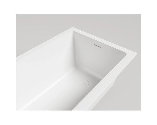 Ванна из литьевого мрамора Salini S-Sense Cascata Kit 104313M 169,8x75 см, белый матовый