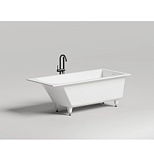 Ванна из литьевого мрамора 169,8x75 см Salini S-Sense Cascata Kit 104313M