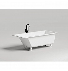 Ванна из литьевого мрамора 169,8x75 см Salini S-Stone Cascata Kit 104323M