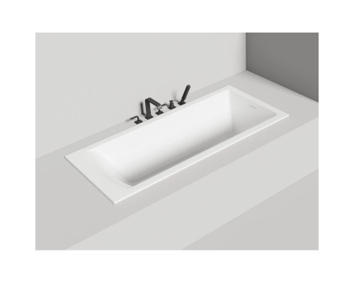 Ванна из литьевого мрамора Salini S-Stone Cascata Kit 104323M 169,8x75 см, белый матовый