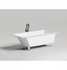 Ванна из литьевого мрамора 180x80 см Salini S-Stone Cascata Kit 104523M