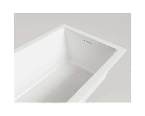 Ванна из литьевого мрамора Salini S-Stone Cascata Kit 104523M 180x80 см, белый матовый