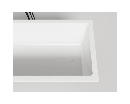 Ванна из литьевого мрамора Salini S-Stone Cascata Kit 104523M 180x80 см, белый матовый