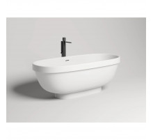 Ванна из литьевого мрамора Salini S-Stone Greca 103121M 180x80 см, отдельностоящая, белый матовый