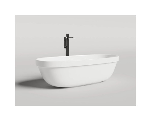 Ванна из литьевого мрамора Salini S-Stone Greca In 104821M 180x80 см, отдельностоящая, белый матовый