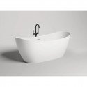 Ванна из литьевого мрамора Salini S-Stone Noemi 101722M 170,5x75,5 см, отдельностоящая, белый матовый