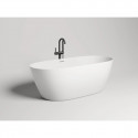 Ванна из литьевого мрамора Salini S-Sense Sofia 102511G 164,5x75,5 см, отдельностоящая, белый глянец