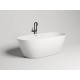 Ванна из литьевого мрамора Salini S-Sense Sofia 102511G 164,5x75,5 см, отдельностоящая, белый глянец