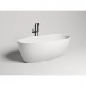 Ванна из литьевого мрамора Salini S-Stone Alda 101924M 160x70 см, отдельностоящая, белый матовый