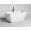 Ванна из литьевого мрамора Salini S-Stone Agatha 100221M 179x82 см, отдельностоящая, белый матовый