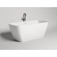 Ванна из литьевого мрамора Salini S-Stone Agatha 100221M 179x82 см, отдельностоящая, белый матовый