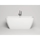 Ванна из литьевого мрамора Salini S-Stone Agatha 100221M 179x82 см, отдельностоящая, белый матовый