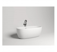 Ванна из литьевого мрамора Salini S-Stone Luce 100121M 169x87 см, отдельностоящая, белый матовый