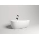 Ванна из литьевого мрамора Salini S-Stone Luce 100121M 169x87 см, отдельностоящая, белый матовый