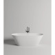 Ванна из литьевого мрамора Salini S-Sense Mona 102911G 180,7x81,5 см, отдельностоящая, белый глянец