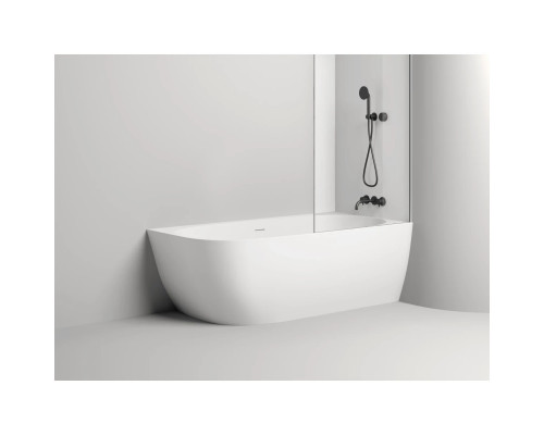 Ванна из литьевого мрамора Salini S-Stone Sofia Corner 102524M 170x85 см R, белый матовый
