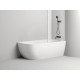 Ванна из литьевого мрамора Salini S-Stone Sofia Corner 102524M 170x85 см R, белый матовый