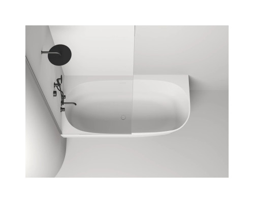 Ванна из литьевого мрамора Salini S-Stone Sofia Corner 102525M 170x85 см L, белый матовый