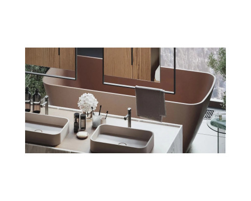 Ванна из литьевого мрамора Salini S-Stone Agatha 100221MF 179x82 см, отдельностоящая, покраска по RAL матовый полностью