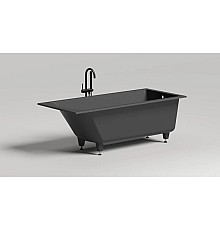 Ванна из литьевого мрамора 169,8x75 см Salini S-Sense Cascata, покраска по RAL полностью 104113MRF