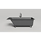 Купить Ванна из литьевого мрамора 169,8x75 см Salini S-Sense Cascata, покраска по RAL полностью 104113MRF в магазине сантехники Santeh-Crystal.ru