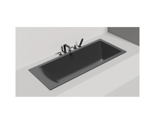 Ванна из литьевого мрамора Salini S-Sense Cascata Kit 104313GF 169,8x75 см, покраска по RAL глянец полностью