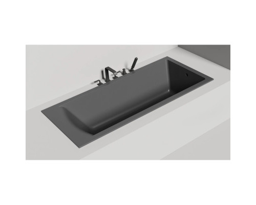 Ванна из литьевого мрамора Salini S-Sense Cascata 104213GF 180x80 см, покраска по RAL глянец полностью