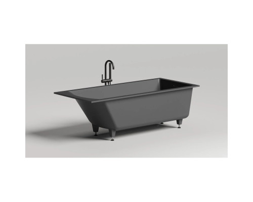 Ванна из литьевого мрамора Salini S-Sense Cascata Kit 104513GF 180x80 см, покраска по RAL глянец полностью