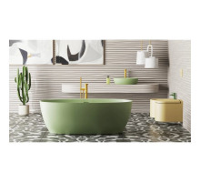 Ванна из литьевого мрамора 170x90 см Salini S-Sense Alda Wall, покраска по RAL полностью 101915GRF